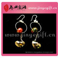 Dark Color Pearls Heart Shaped Crystal Pendant Pressure Earring